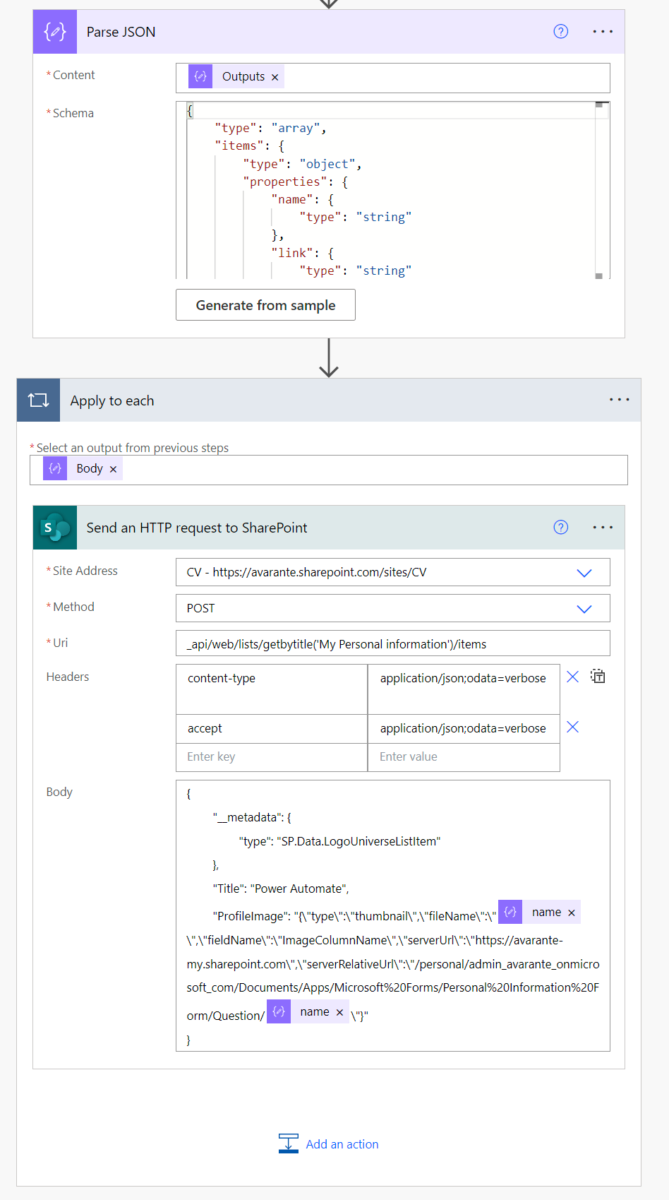 Attach Images from Microsoft Forms into a SharePoint List item ...